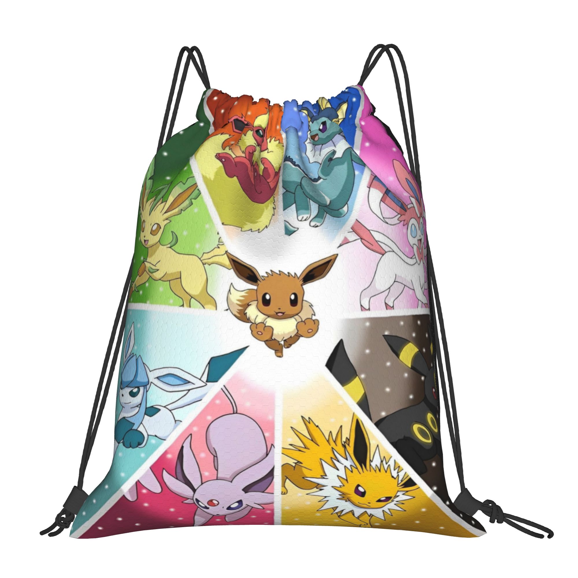 Drawstring Gym Bag - 90er Jahre Anime Poke-Mon Kordelzug-Rucksack Sporttasche