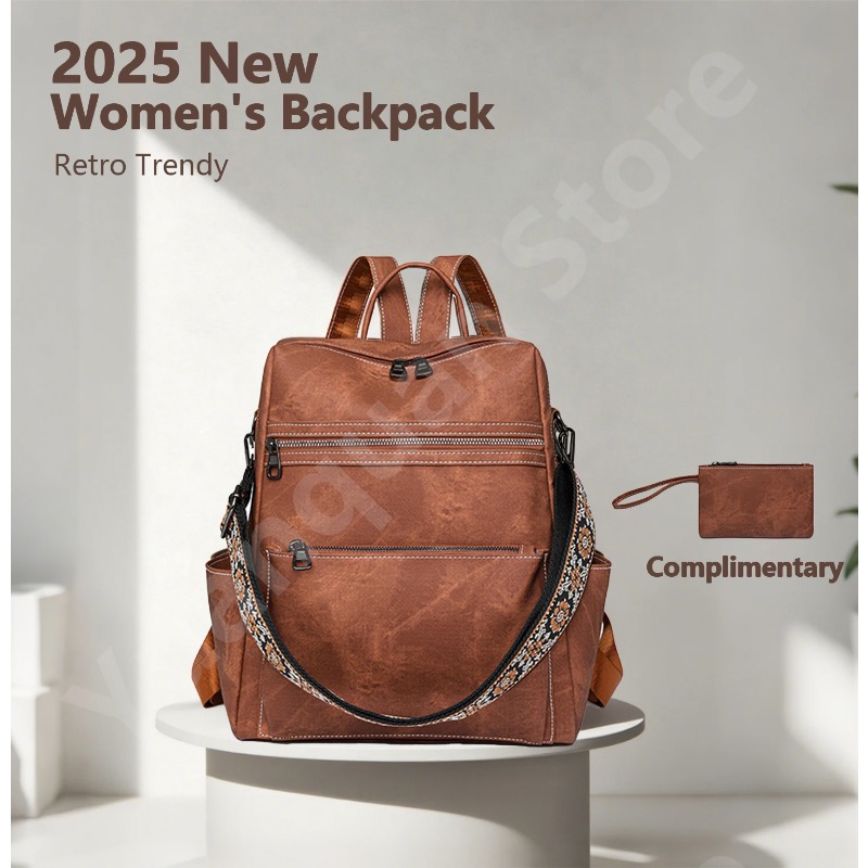 Travel Backpack Anti Theft - 2026 neue frauen PU Leder Wasserdichte