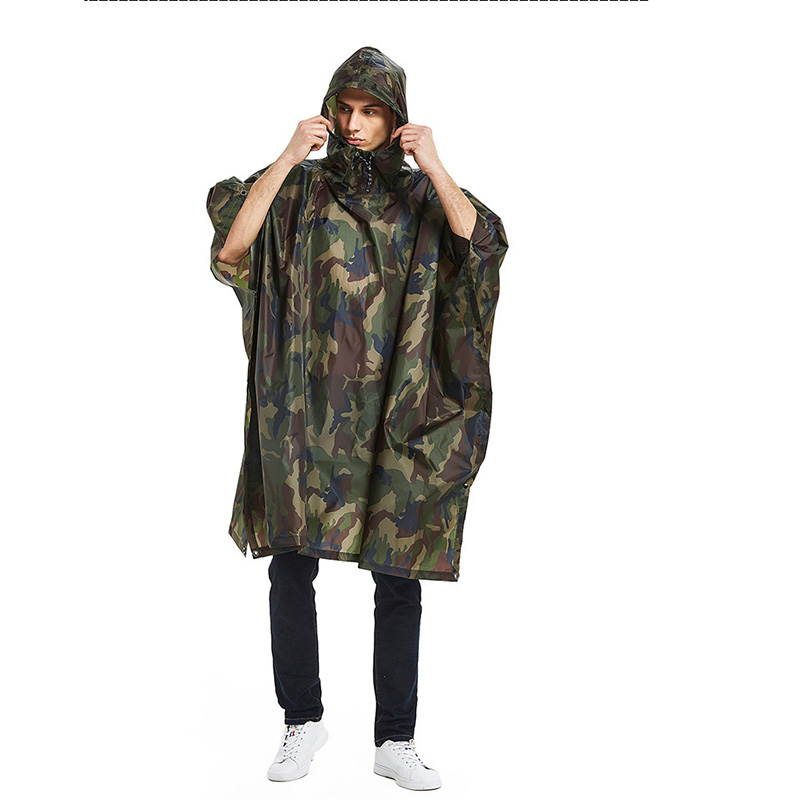 Rain Cover Backpack - 3-in-1-Regenmantel-Rucksack-Regenschutz-Regenmantel-Kapuze Wandern Radfahren Taktischer Poncho Regenmantel