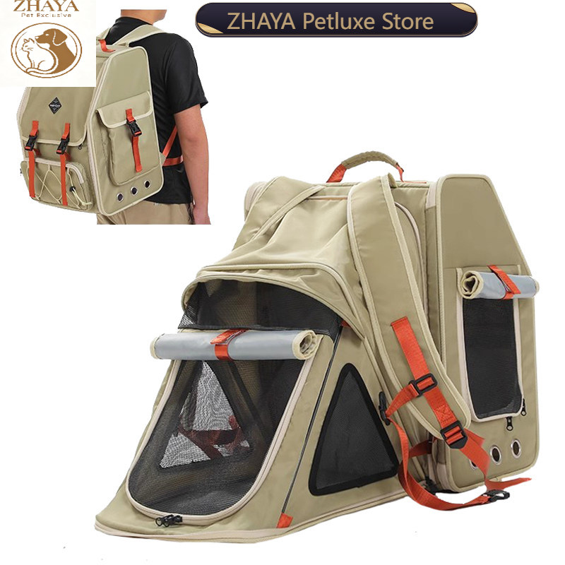 Foldable Backpack Small - ZHAYA Haustier-Rucksack-Tragetasche, großes Fassungsvermögen, tragbar, faltbar,