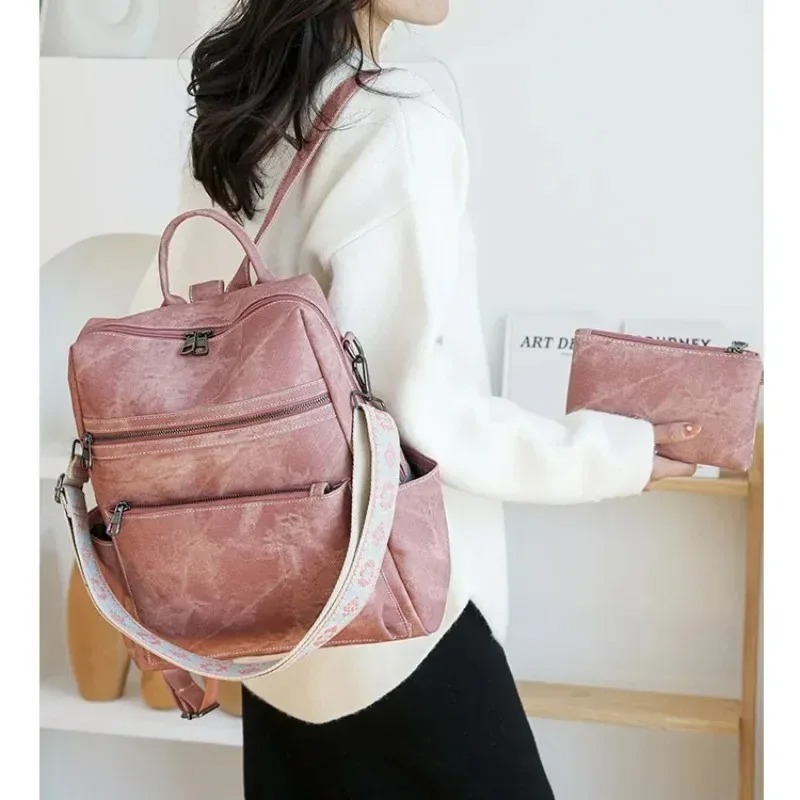2026 neue frauen PU Leder Wass – Travel Backpack Anti Theft Bewertung und Preis