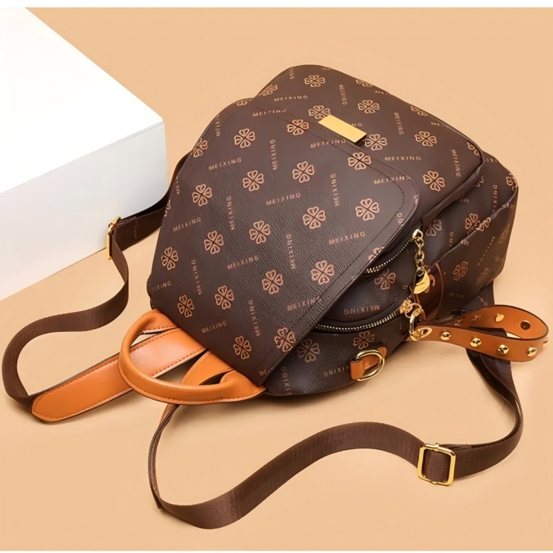 Retro bedruckter Rucksack für  – Leather Backpack Vintage Bewertung und Preis